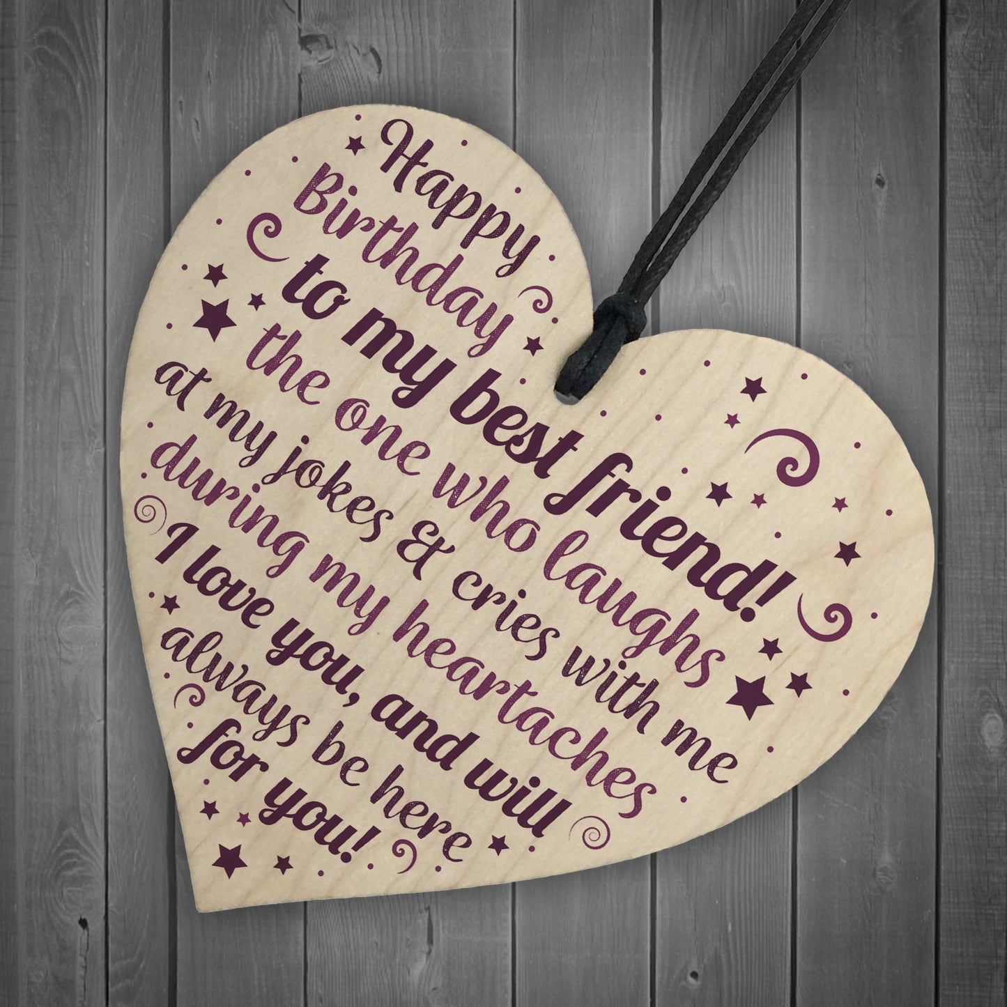 Birthday Friend Gifts Heart Special Friendship Plaque Card