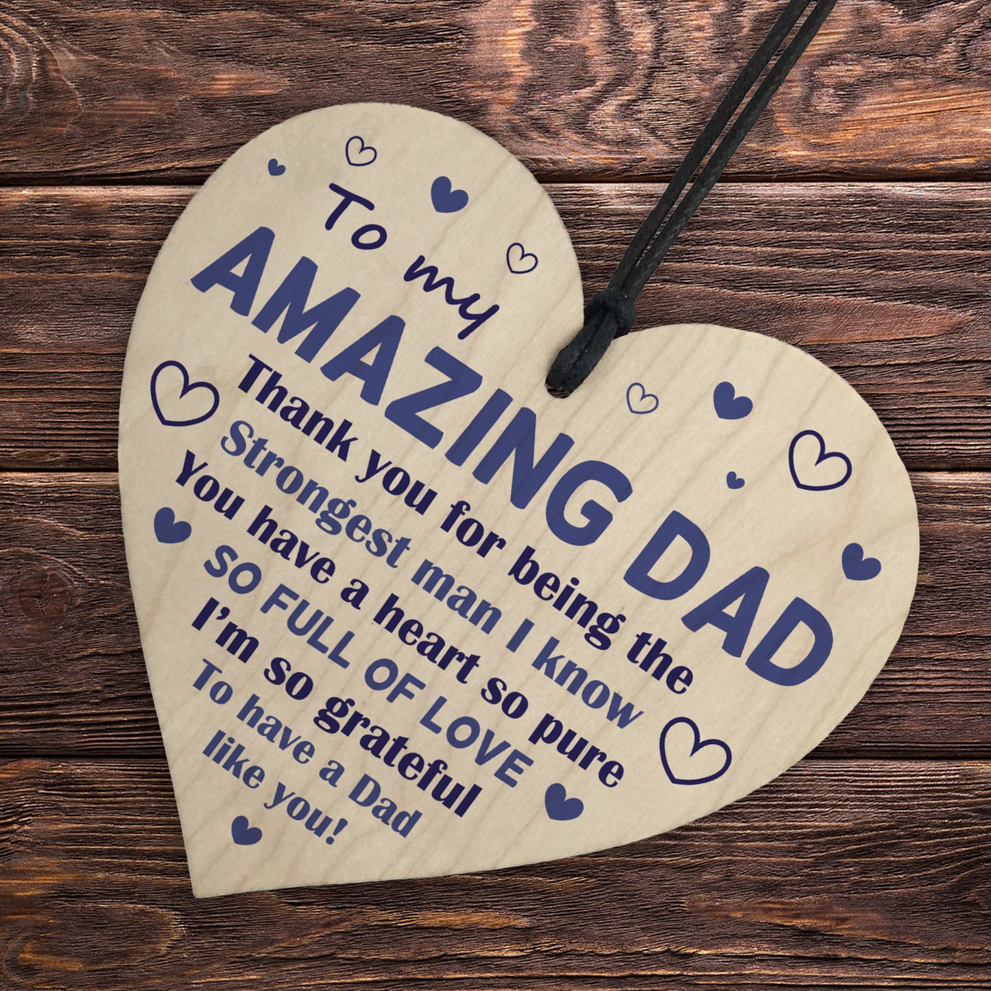Birthday Gift For Dad Heart Fathers Day Gift For Amazing Dad