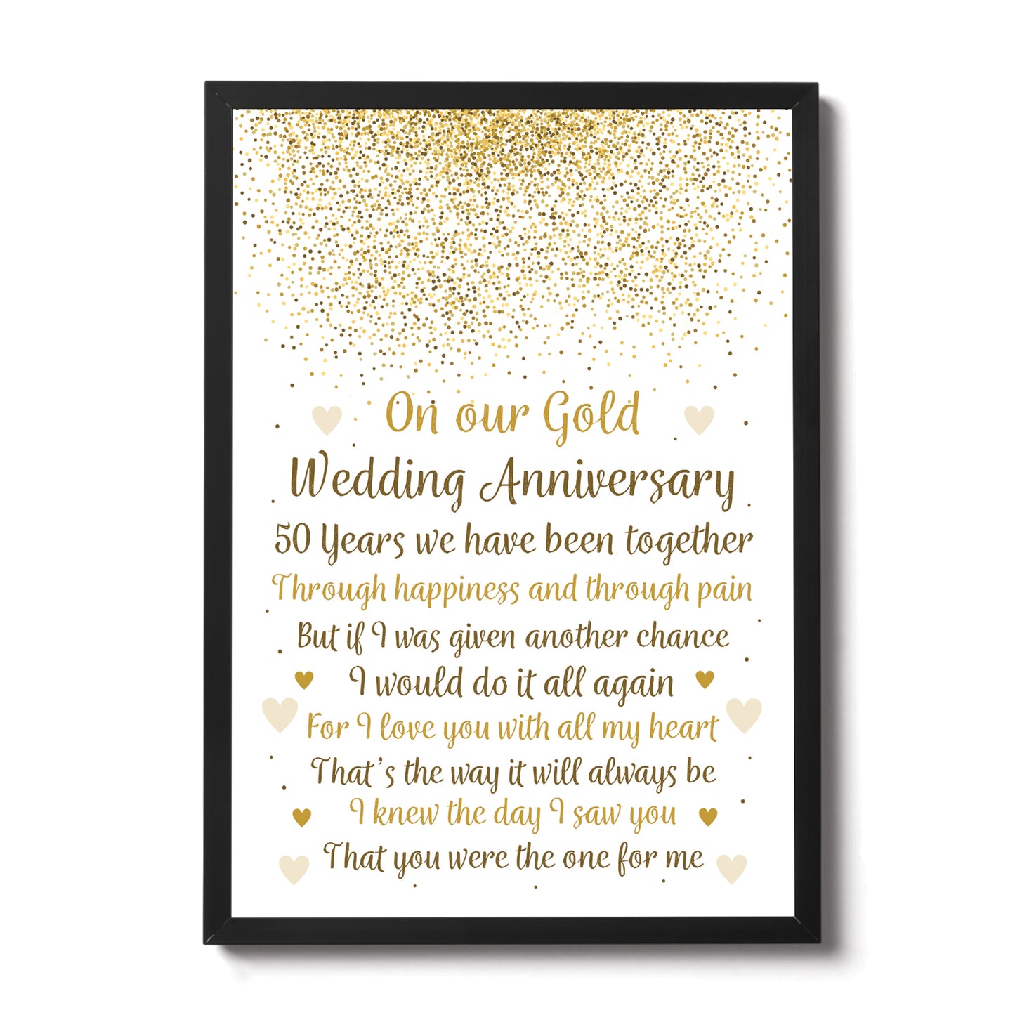 50th Wedding Anniversary Gift Framed Print Special 50th Gift