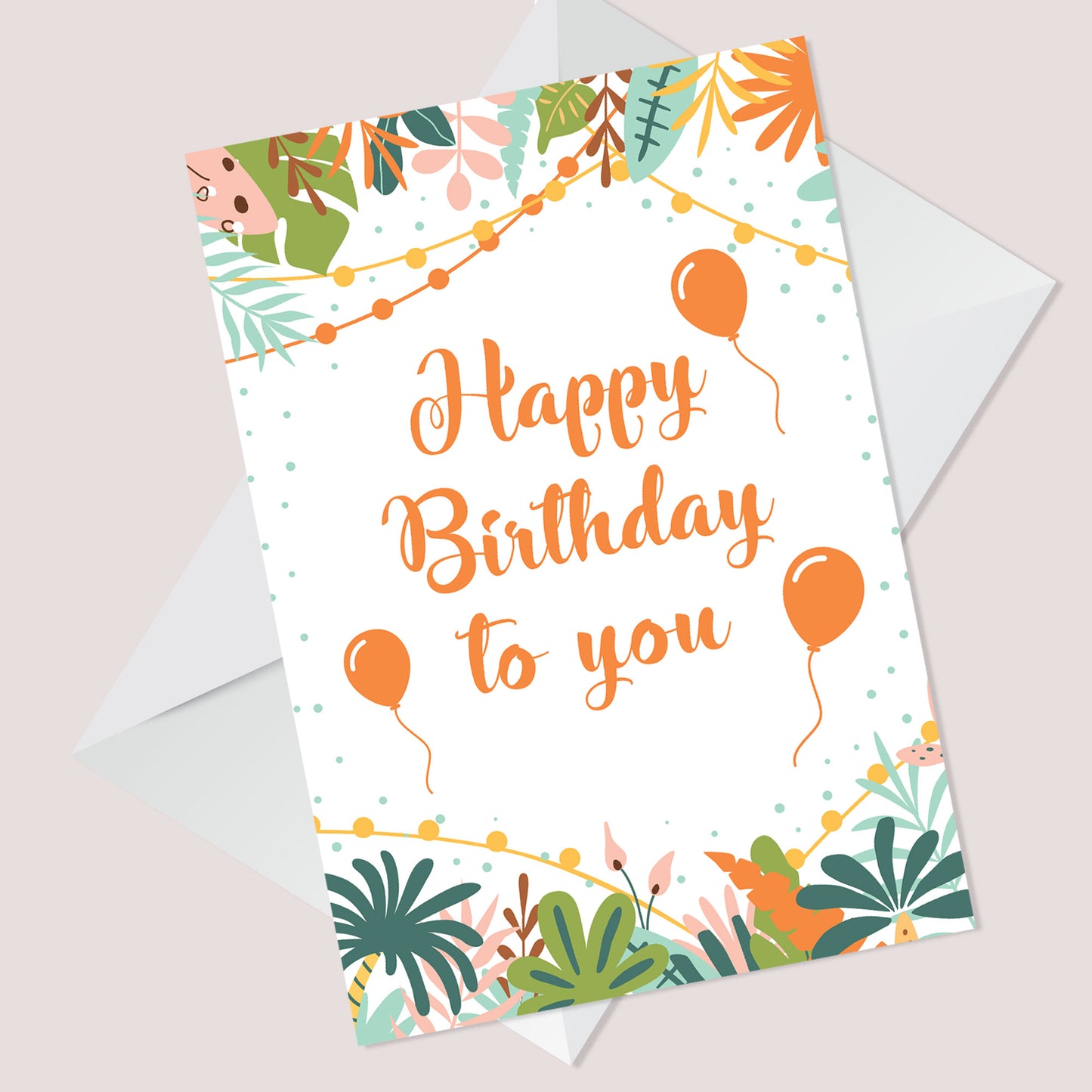 Happy Birthday Card Floral Balloon Birthday Wishes For Him Her