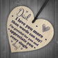 Dad Gifts Wooden Heart Fathers Day Gift Thank Youn Dad Gift