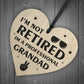 Gift For Grandad Birthday Fathers Day Funny Humour Wood Heart