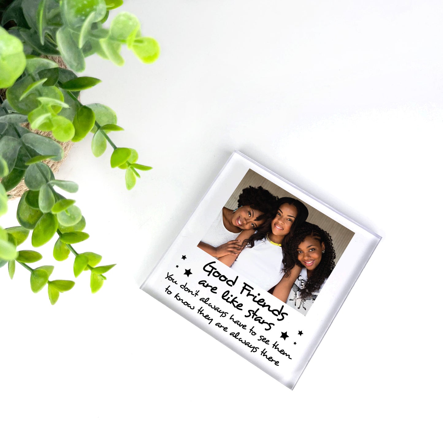 Acrylic Photo Block Personalised Best Friend Sign Friendship