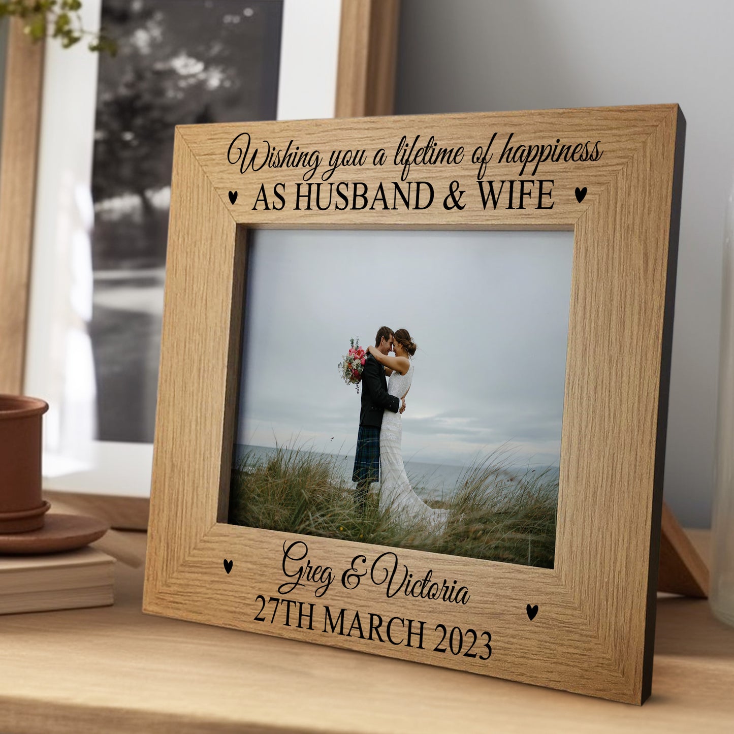 Personalised Mr And Mrs Photo Frame Wedding Gifts For Couple