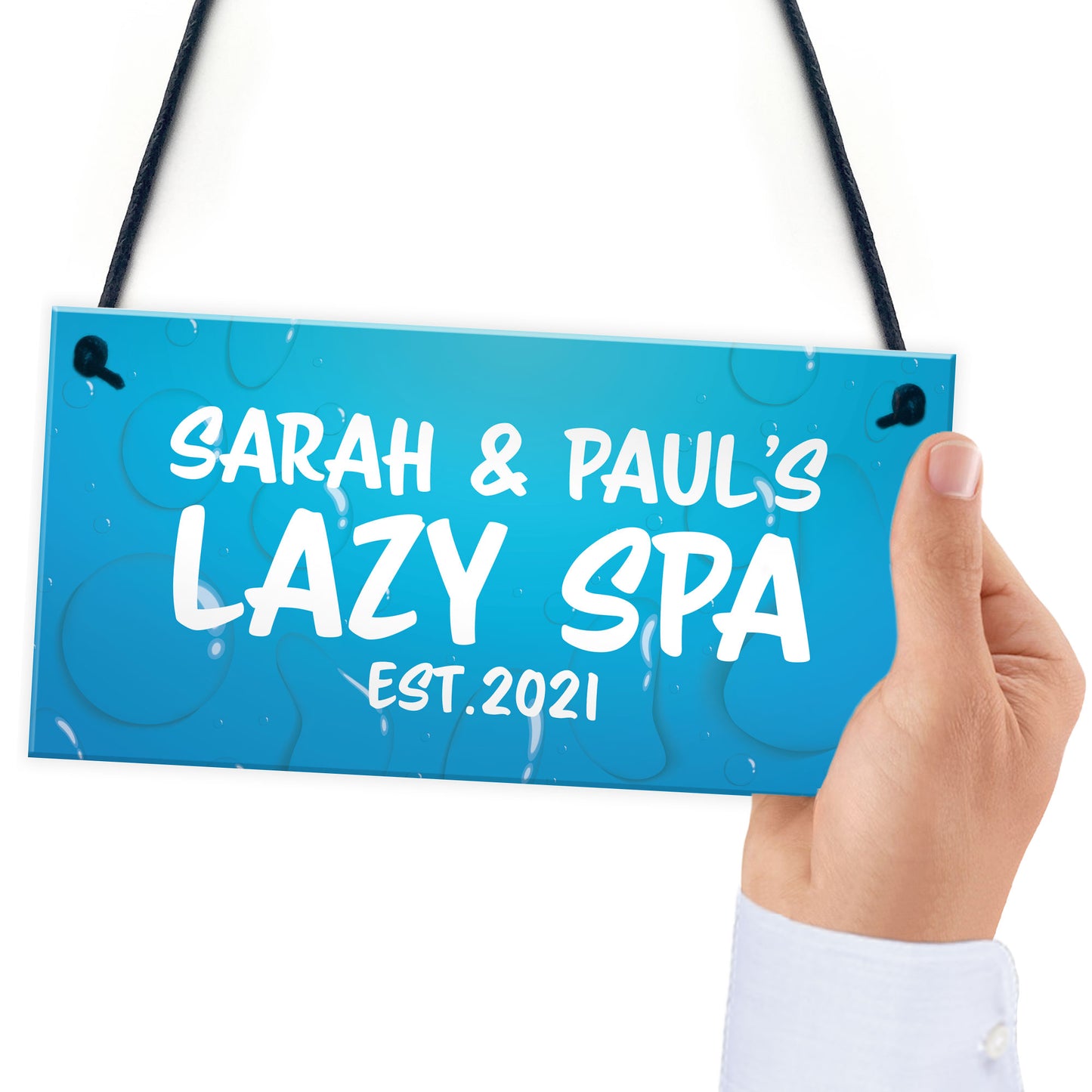 Personalised Lazy Spa Sign Hot Tub Sign For Garden Shed Home