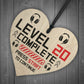 20th Birthday Gamer Gift Wood Heart Novelty 20th Birthday Gifts