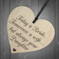 Bride Wife Daughter Wooden Hanging Heart Wedding Plaque