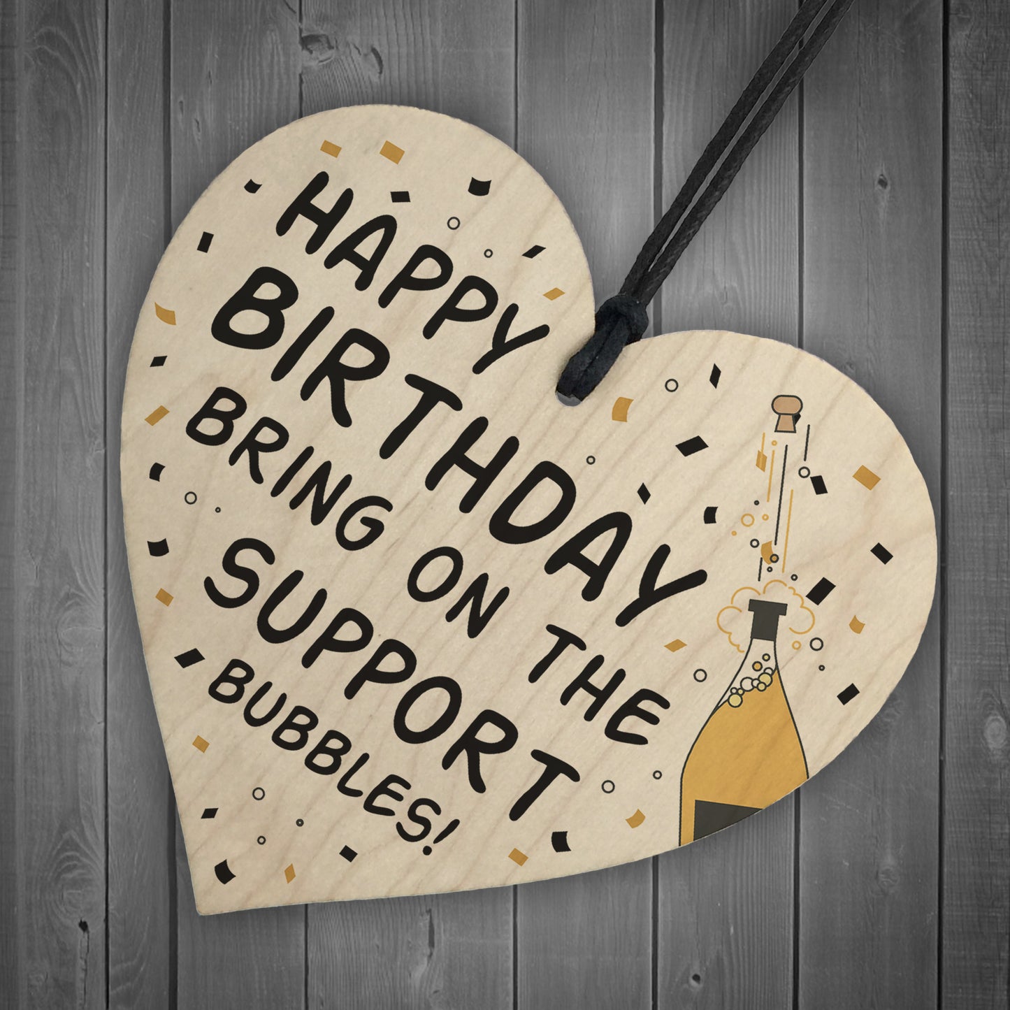 Funny Birthday In Lockdown Gifts Novelty Wooden Hanging Heart