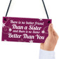 Best Friend Sister Gifts For Birthday Christmas Plaque Keepsake