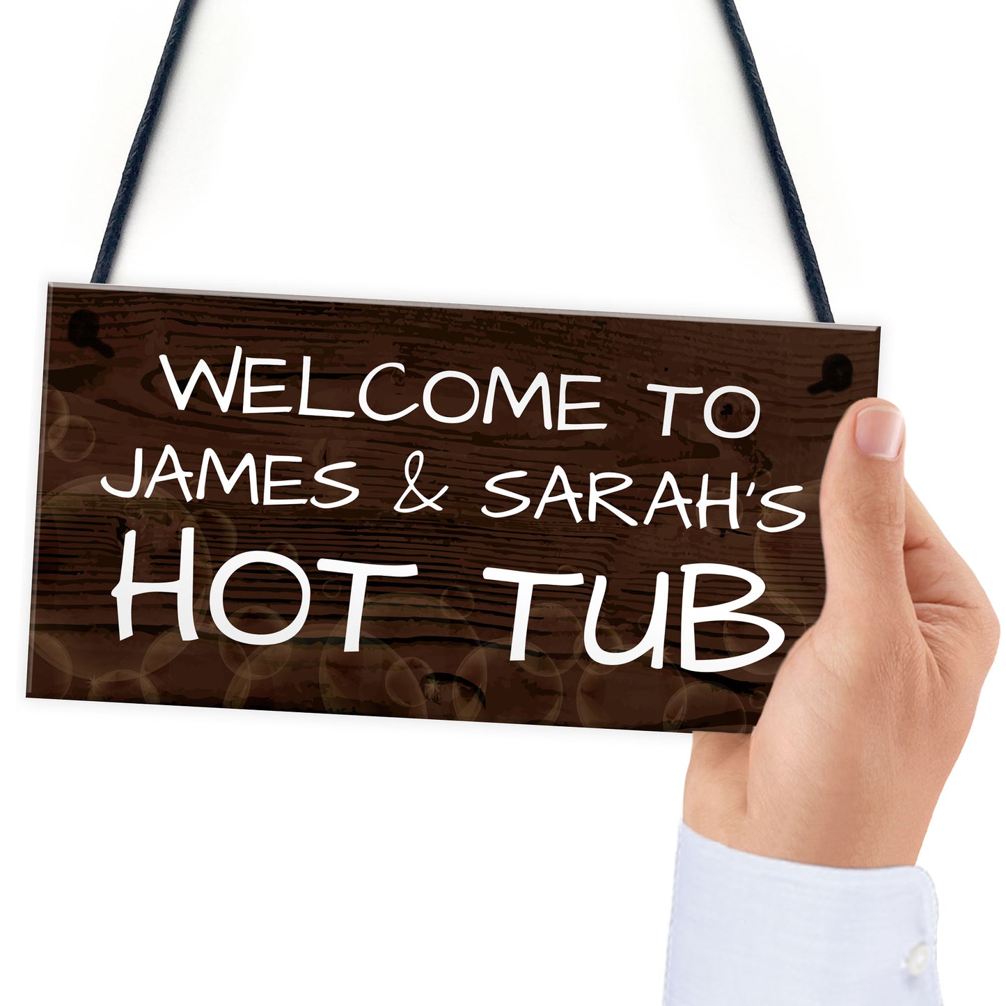 Personalised Hot Tub Plaques Signs Novelty Garden Wall Signs