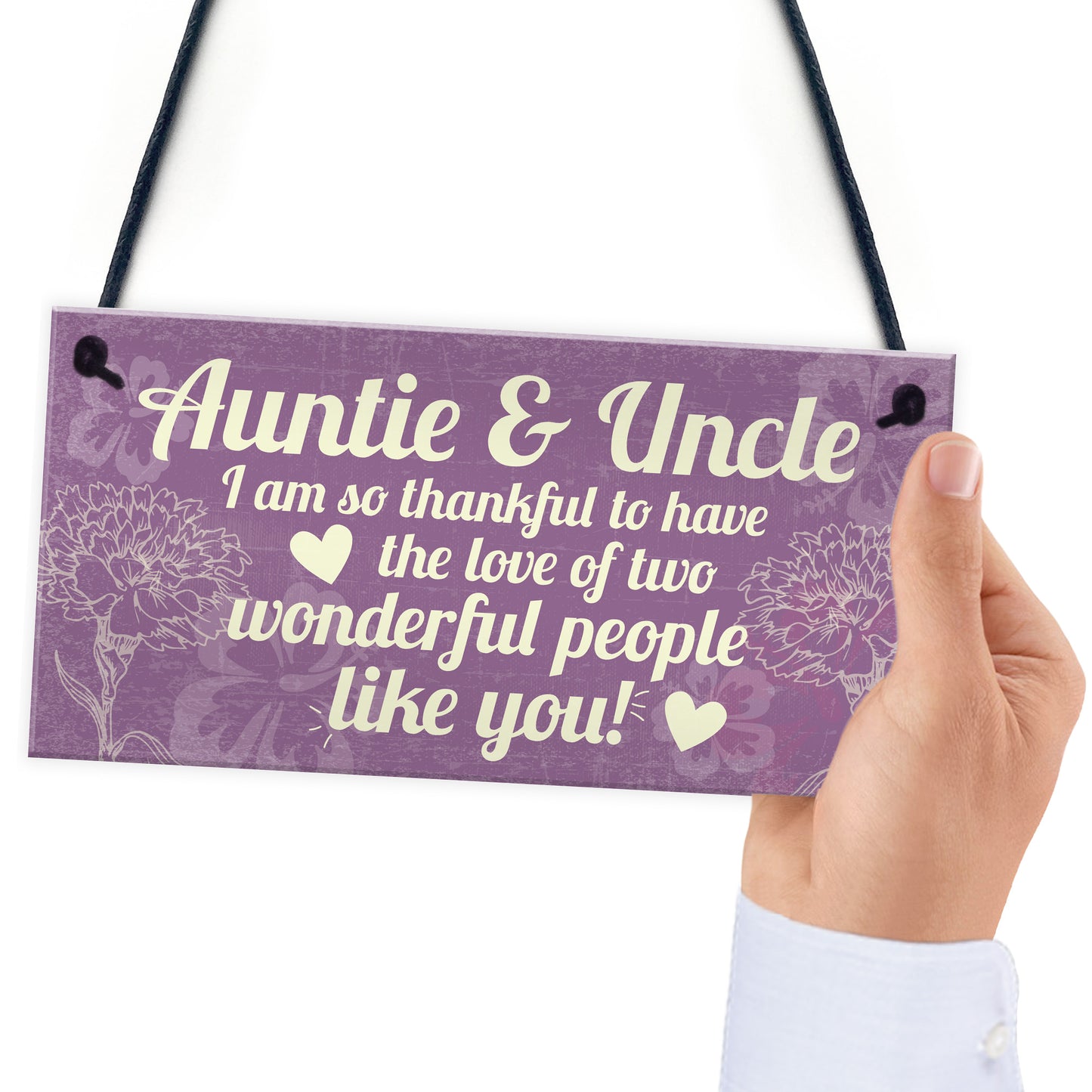 Gifts For Auntie Uncle Birthday Thank You Gift Hanging Plaque