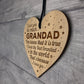 Novelty Grandad Gift LOVE YOU Engraved Heart Grandad Birthday