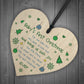 Newborn Baby First Christmas Wood Heart Tree Decoration Bauble