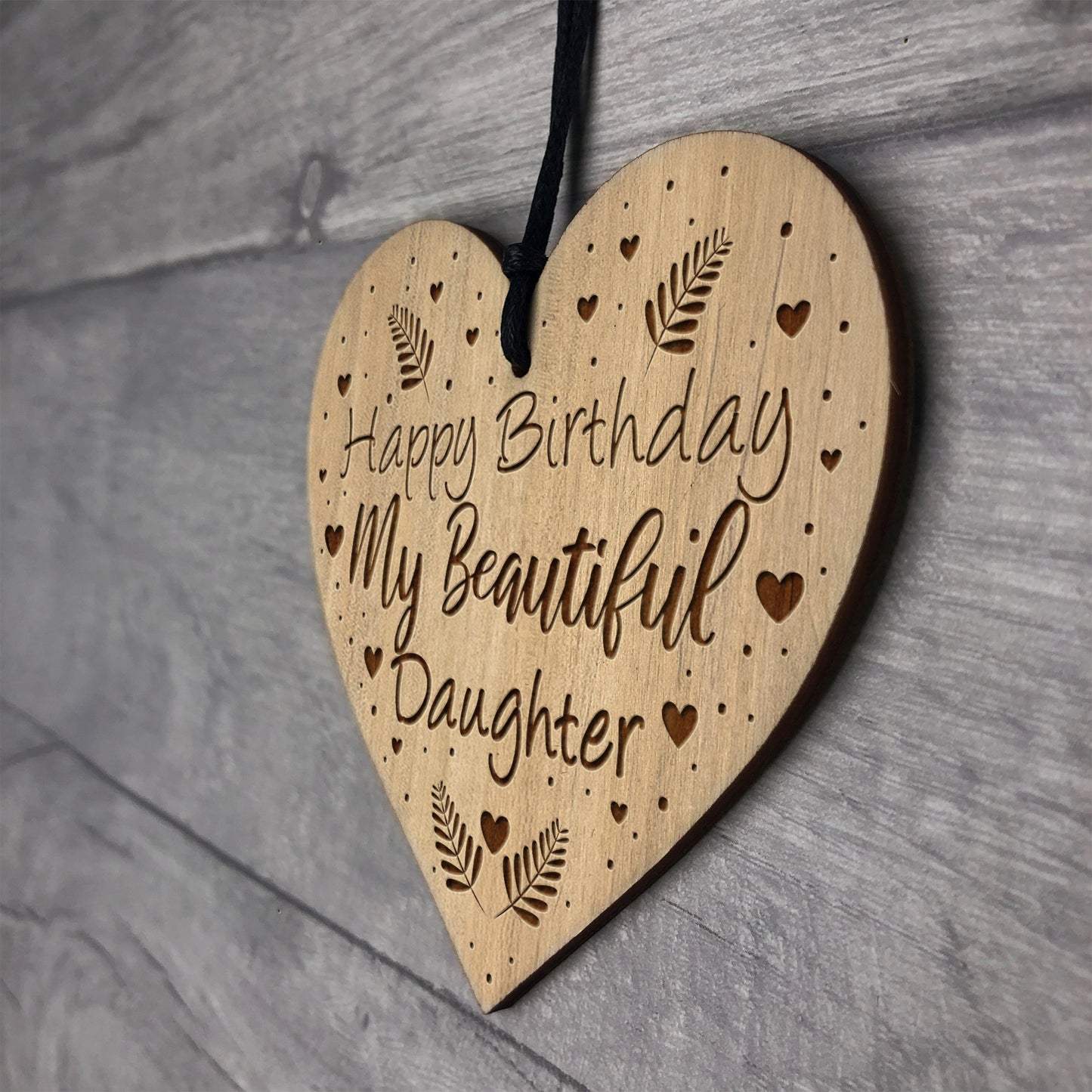 Birthday Gift For Daughter Engraved Heart Birthday Card Daughter