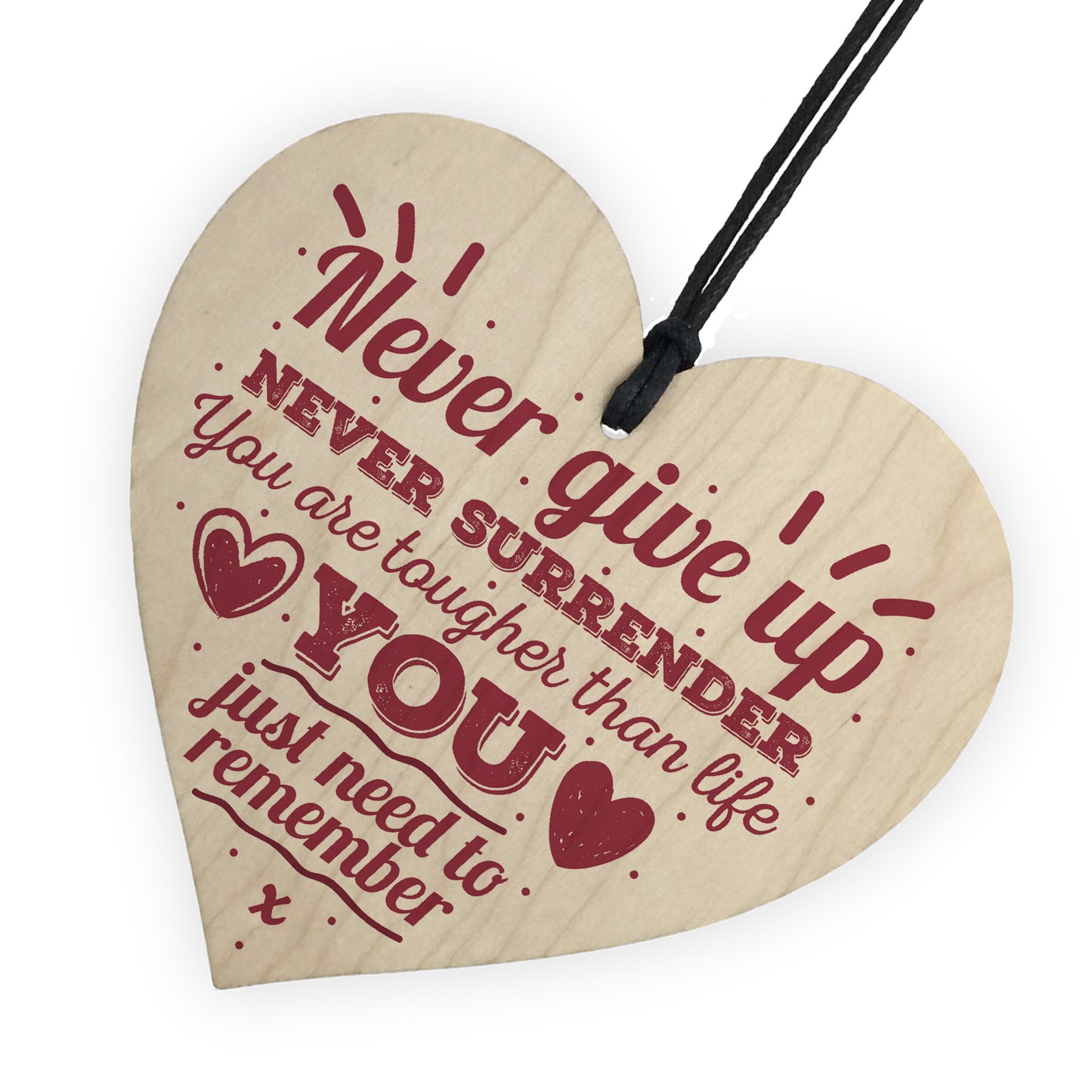 Never Give Up Motivational Friendship Best Friend Gift Wood Sign