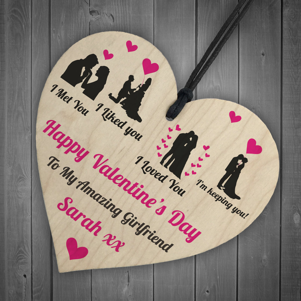 Personalised Valentines Day Gift For Girlfriend Heart Girlfriend