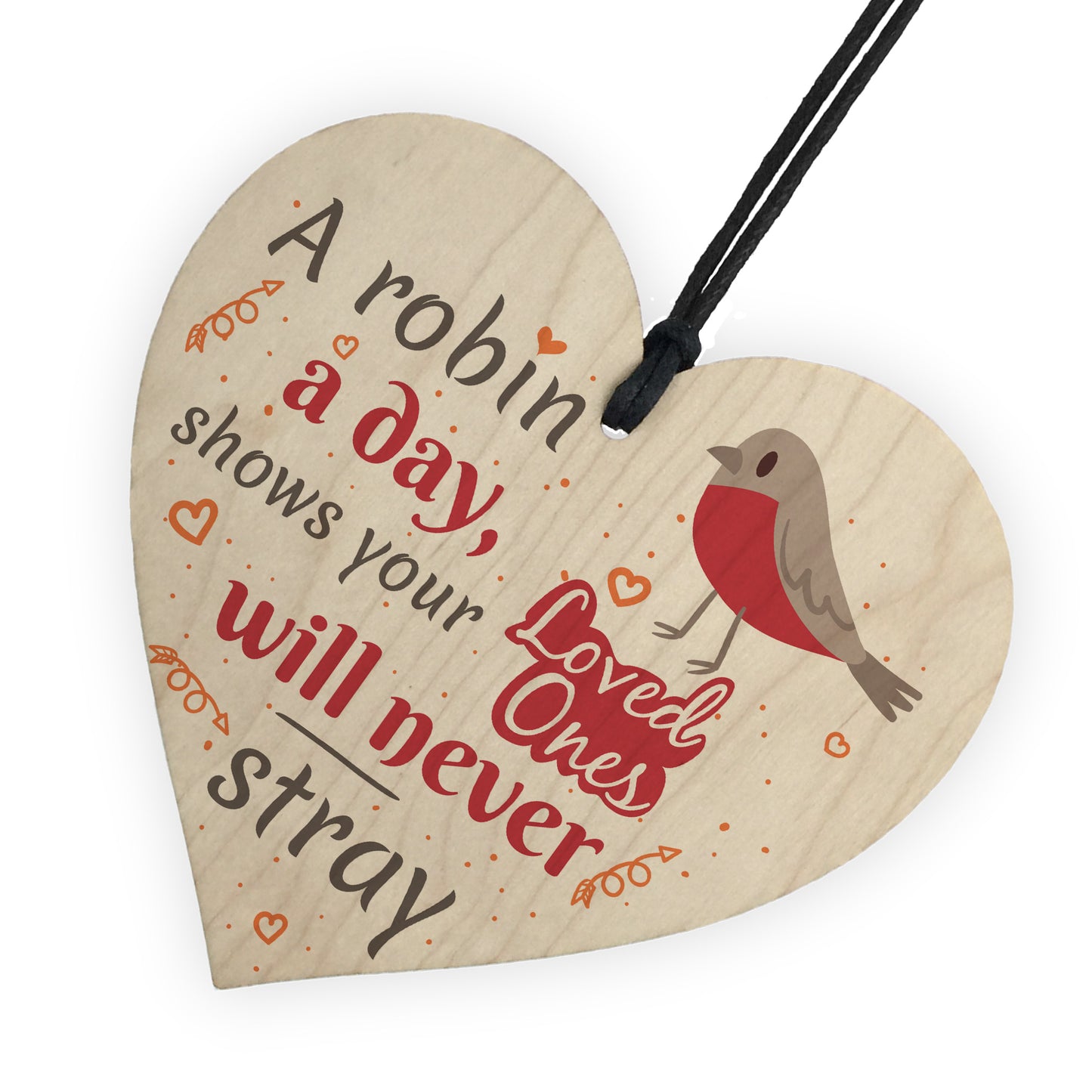 Robin Memorial Bereavement Family Mum Dad Love Hanging Plaque