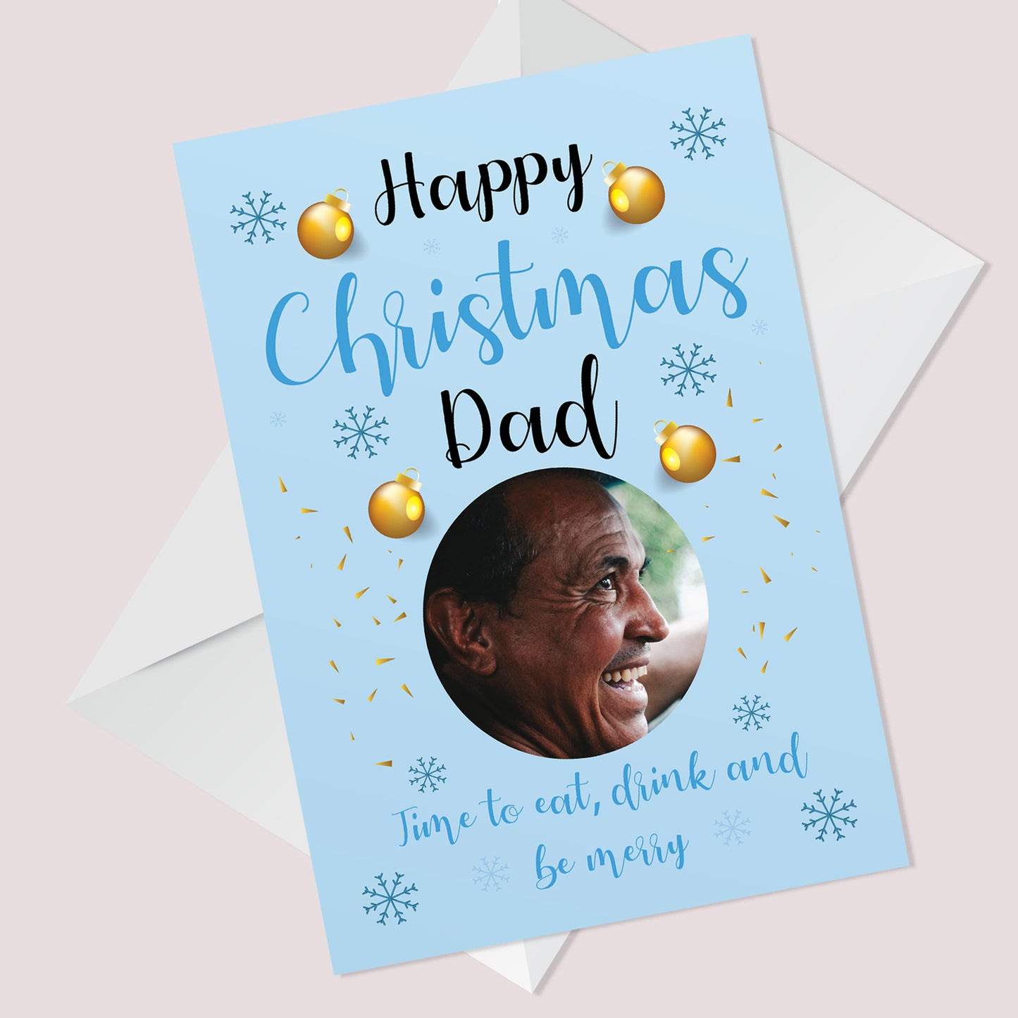 Personalised Funny Christmas Card For Dad Photo Card For Him
