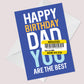 Dad Birthday Card Funny Birthday Card Funny Card Reduced Card