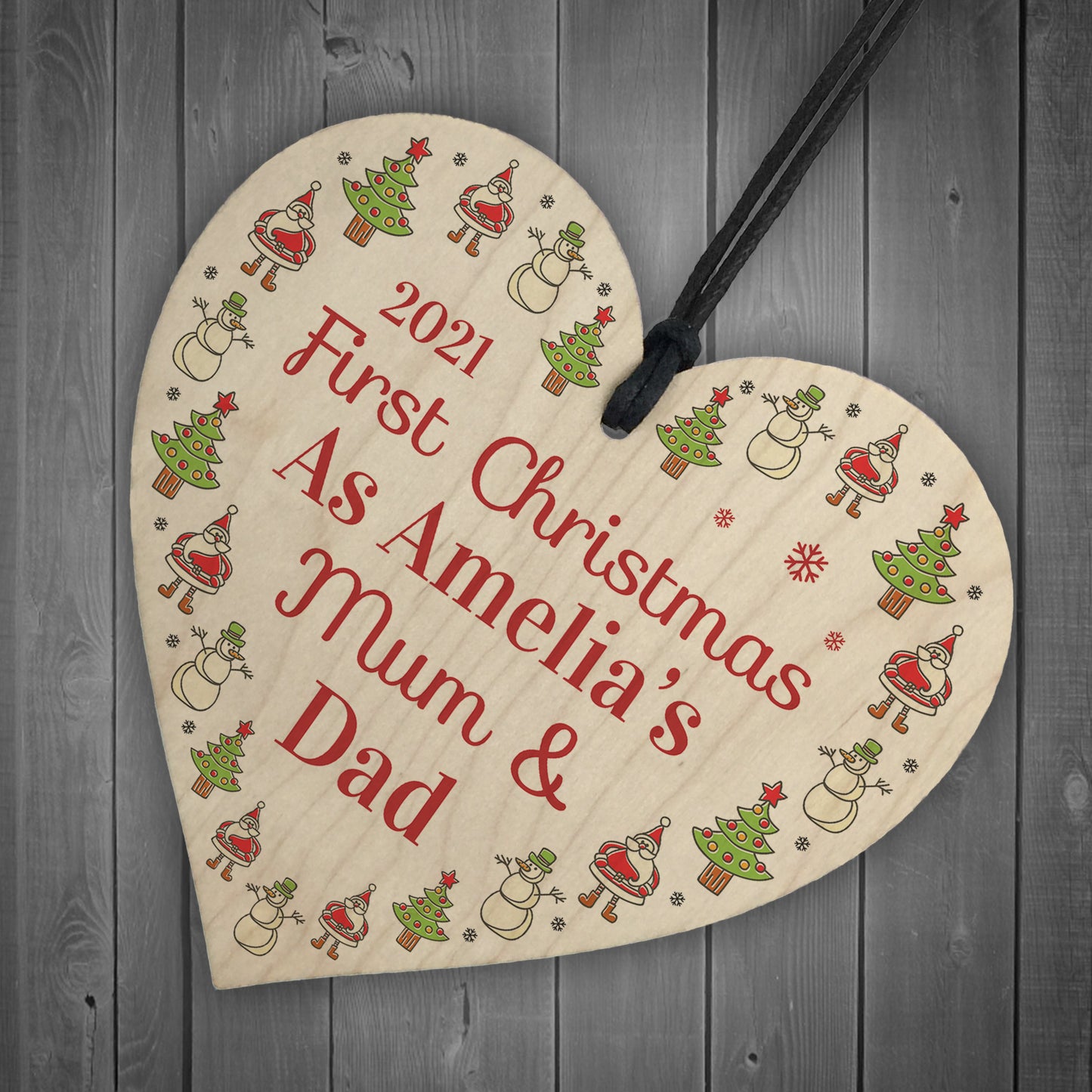 First Christmas As Mum Dad Bauble New Baby Gift Personalised