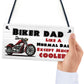 Funny Biker Dad Sign Biker Gift Dad Gift For Birthday Christmas