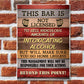Bartender License Plaque Bar Signs For Home Pub Bar Garden