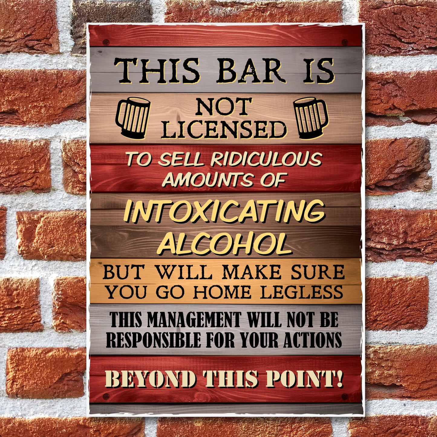 Bartender License Plaque Bar Signs For Home Pub Bar Garden