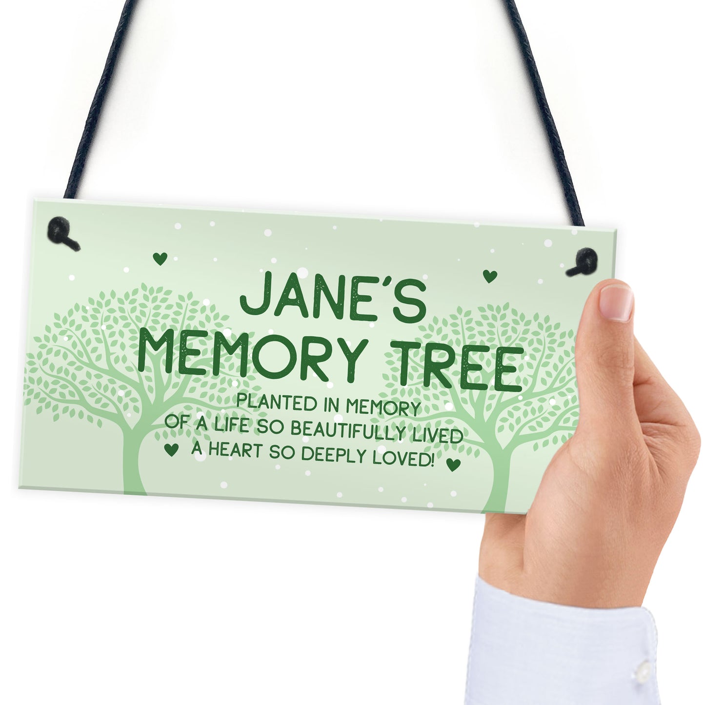 Memory Tree Plaque Hanging Personalised Mum Nan Auntie Memorial