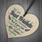 Best Friend Wood Heart Sign Christmas Gift For Friend Keepsake
