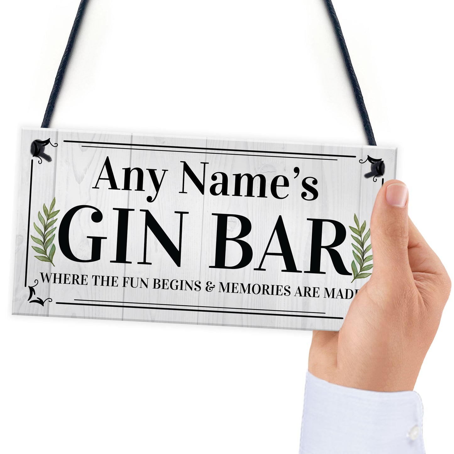 Personalised Gin Bar Sign Wall Decor Retro Bar Pub Man Cave Gift