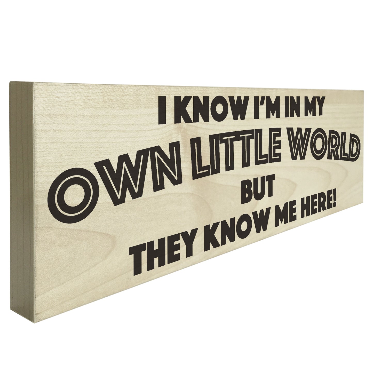 My Own Little World Wooden Freestanding Novelty Plaque