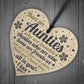 Auntie Gift Wooden Heart Auntie Decoration THANK YOU Gift Auntie