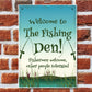 The Fishing Den Fishing Accessories Hanging Shed Garage Man Cave