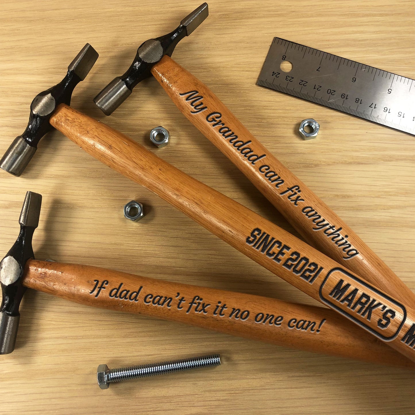 Personalised Engraved Hammer Man Cave Gift For Him Novelty Gift