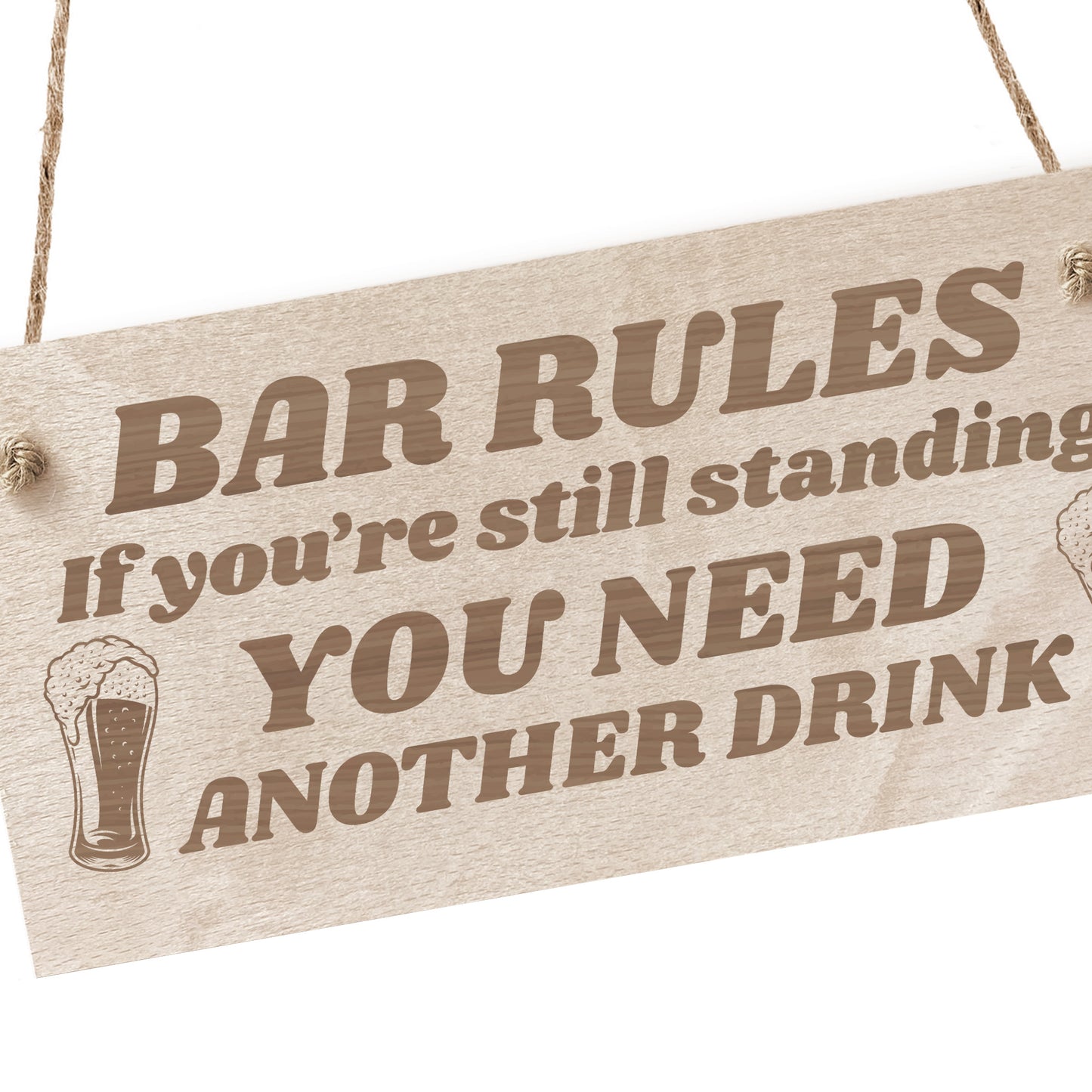 Funny Bar Rules Sign Home Bar Sign Man Cave Garden Pub Sign