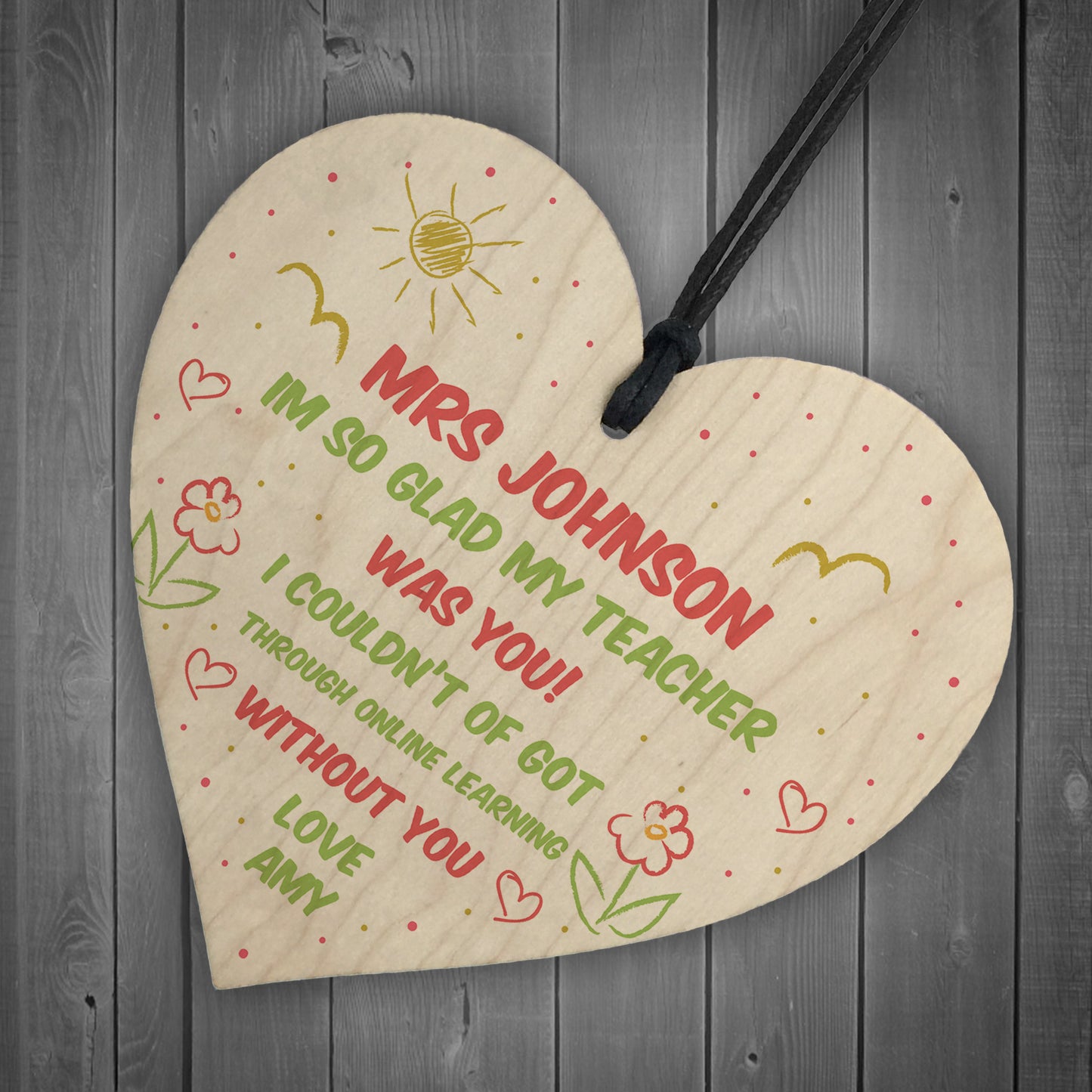 Nursery Preschool Teacher Assistant Thank You Gift Heart