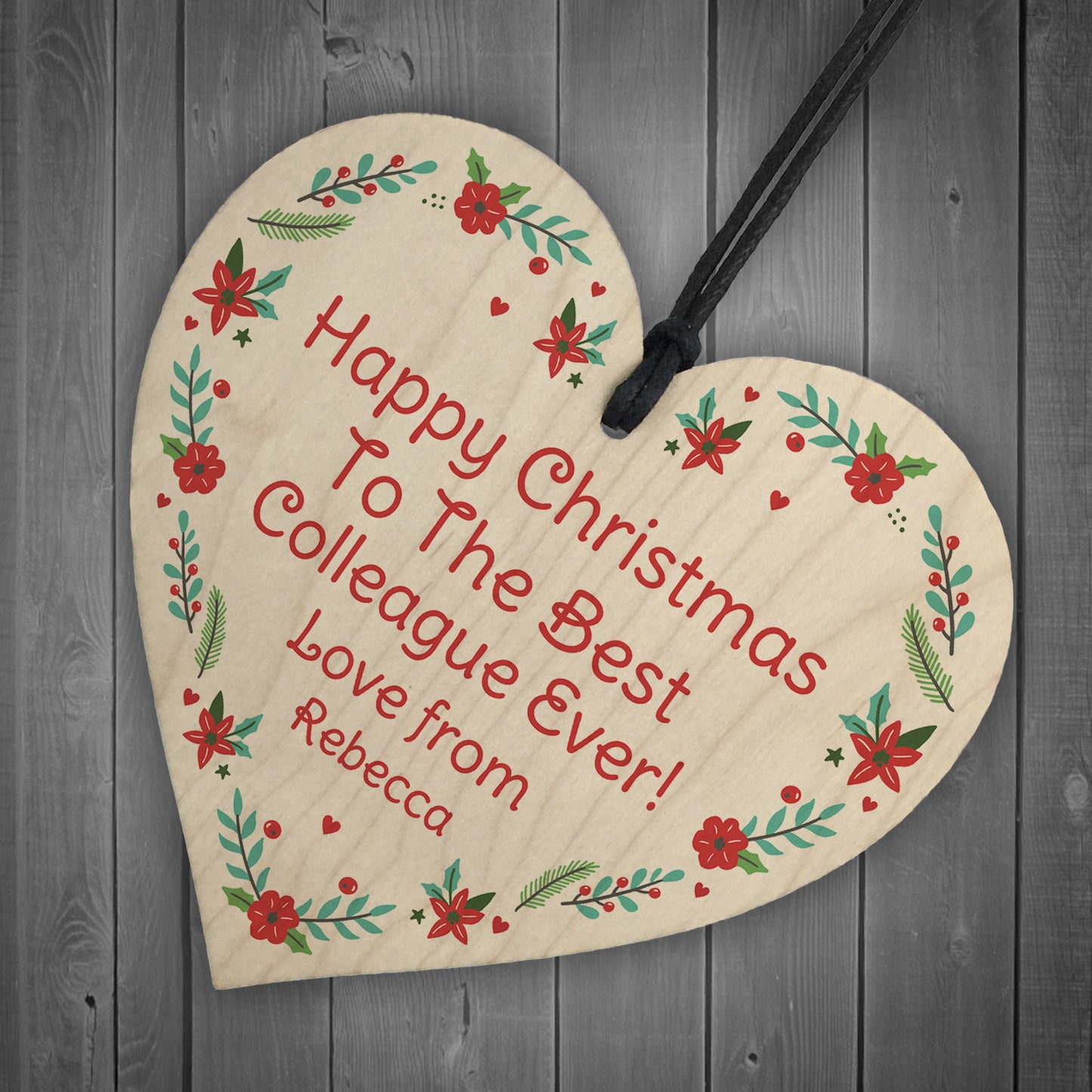 Best Colleague Ever PERSONALISED Christmas Gift Tree Decoration