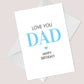Birthday Cards For Dad Love You Dad Card From Daughter Son