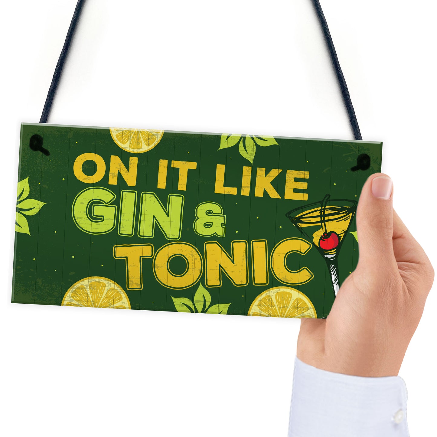 Handmade Plaque Gift For Gin Lovers Funny Gin And Tonic Bar Sign