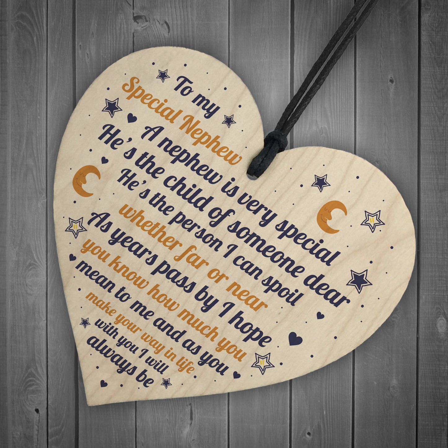 Nephew Gifts From Auntie Uncle Handmade Wooden Heart Gift