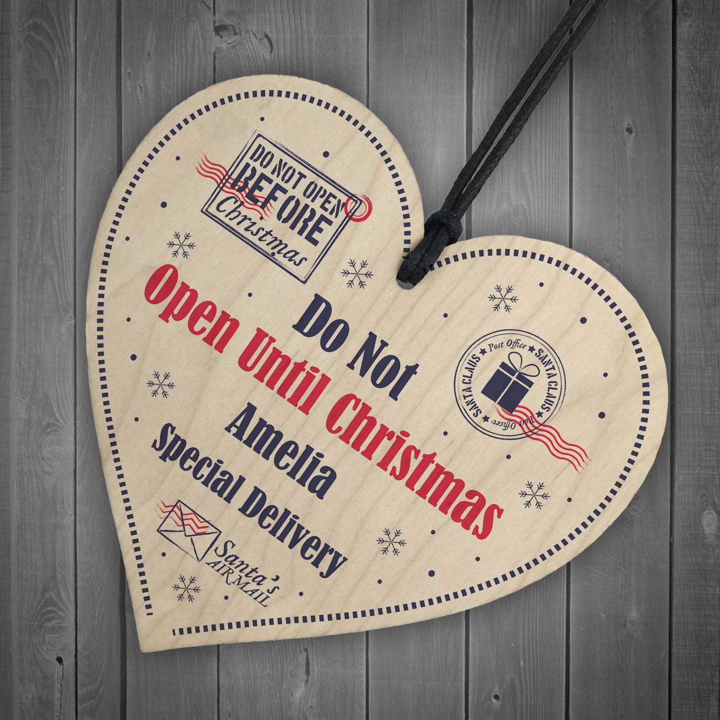 DO NOT OPEN UNTIL CHRISTMAS Personalised Gift Tag For Xmas
