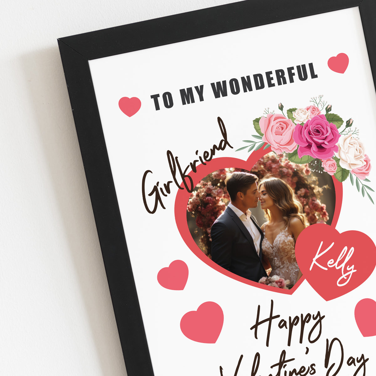 Valentines Day Gift For Girlfriend Personalised Photo Print