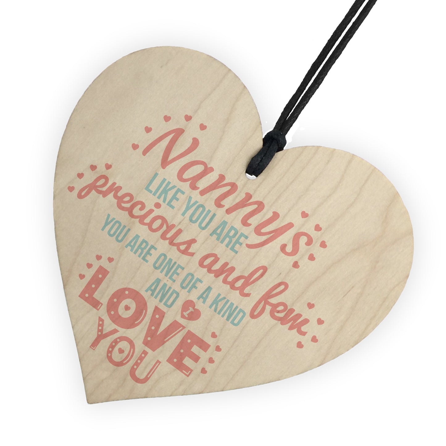 Love Wood Heart Sign NANNY NANA NAN GRANNY GRAN Keepsake Gift