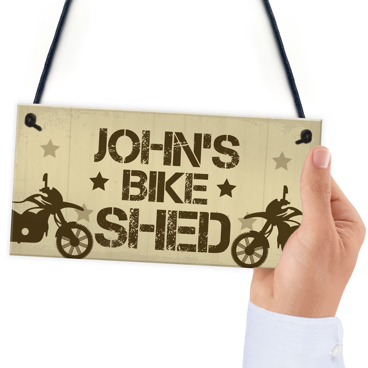 Personalised Biker Sign Motorcycle Gift For Dad Brother Son Bike