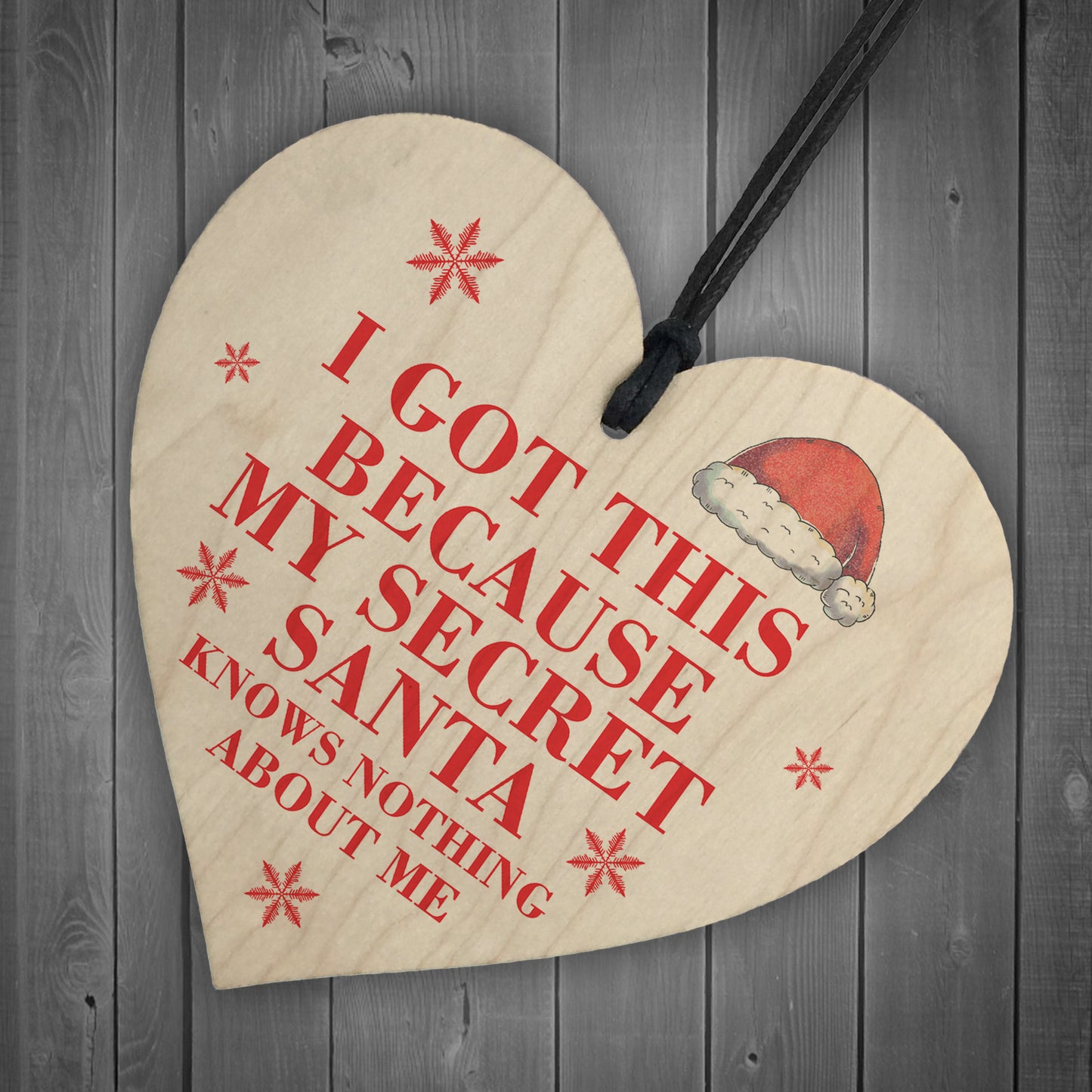 Secret Santa Gift Idea For Him Her Wood Heart Men Women