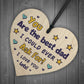 Best Dad Gift For Fathers Day Birthday Wood Heart Dad Gift