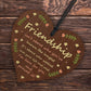 Best Friends Wood Hanging Heart Friendship Gift Sentimental Gift