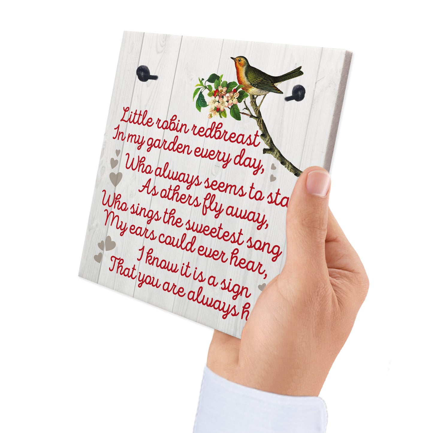 Robin Redbreast Memorial Bereavement Family Love Hanging Plaque