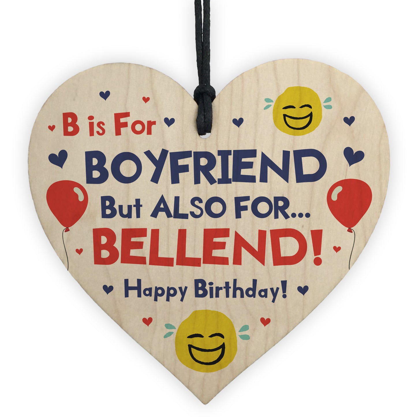 Funny Boyfriend Gift For Birthday Wood Heart And Card Joke Rude