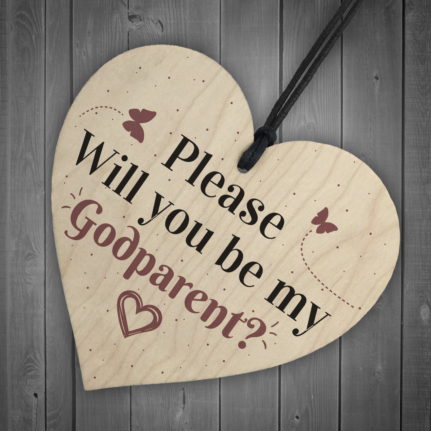 Handmade Godparent Asking Gift For Christening Special Keepsake